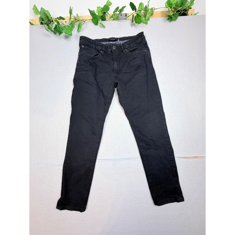 Tahari‎ Mens Black Slim Fit Stretch Denim Jeans Size 32x29